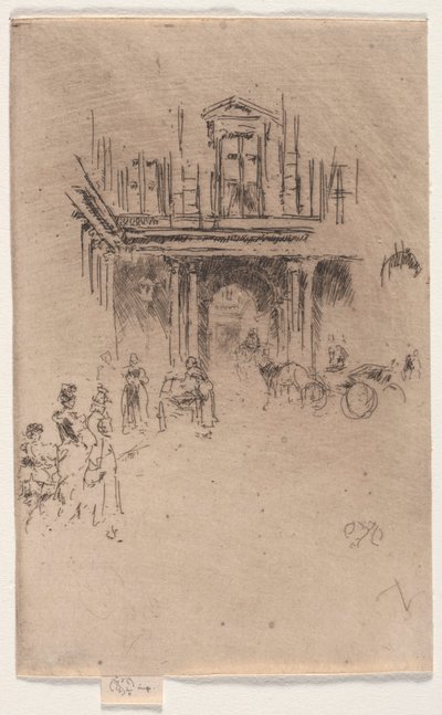 Et hjørne av Palais Royal. av James Abbott McNeill Whistler