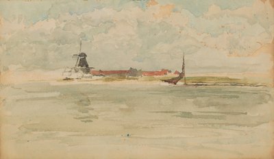 En liten rød note - Dordrecht, 1884. av James Abbott McNeill Whistler