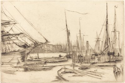 En skisse fra Billingsgate, 1878. av James Abbott McNeill Whistler