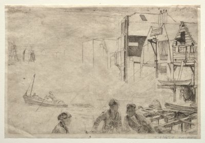 A Wharf. av James Abbott McNeill Whistler