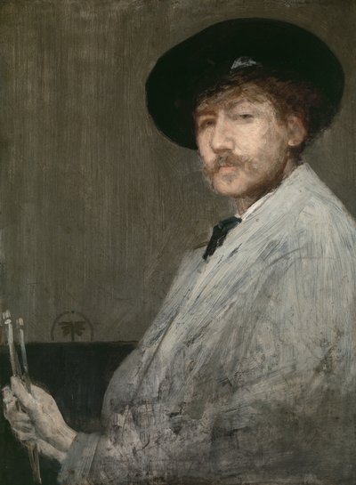 Arrangement i grått: Portrett av maleren, ca. 1872 av James Abbott McNeill Whistler