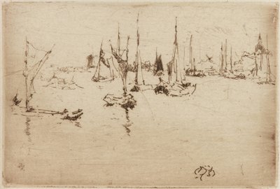 Lektere, Dordrecht, 1884. av James Abbott McNeill Whistler
