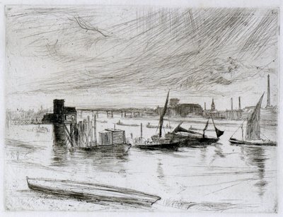 Battersea Dawn (Cadogan Pier) av James Abbott McNeill Whistler