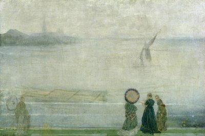 Battersea Reach fra Lindsey Houses, ca. 1864-71 av James Abbott McNeill Whistler
