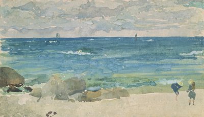 Strandscene med to figurer, 1885-90 av James Abbott McNeill Whistler