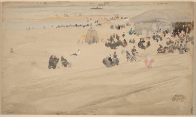 Strandscene, sannsynligvis 1885 (akvarell) av James Abbott McNeill Whistler