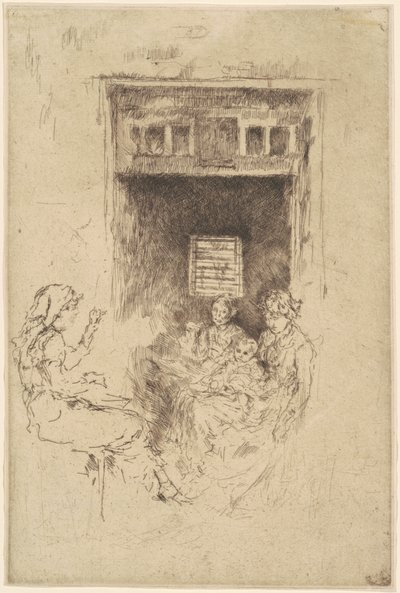 Bead-stringers, 1880. av James Abbott McNeill Whistler