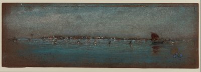Blått og sølv - Øyene, Venezia, 1879-80 (pastell på brunt papir) av James Abbott McNeill Whistler