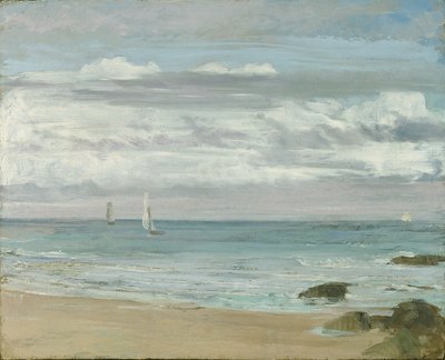 Blått og sølv: Trouville, ca. 1865 av James Abbott McNeill Whistler
