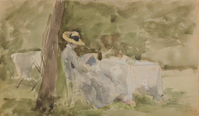 Frokost i hagen, 1885-1886. av James Abbott McNeill Whistler