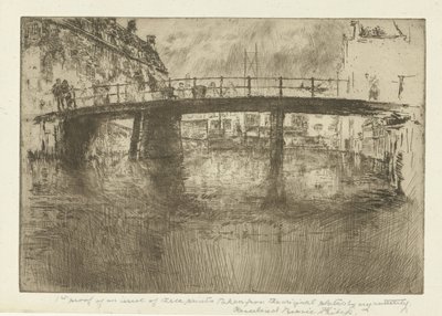 Bro i Amsterdam Bridge, Amsterdam av James Abbott McNeill Whistler