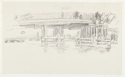 Bro over Themsen Gamle Battersea Bridge av James Abbott McNeill Whistler