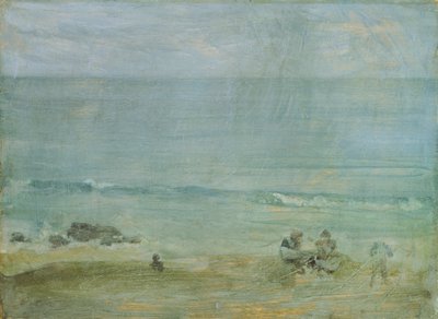 Ved bredden, St. Ives (olje om bord) av James Abbott McNeill Whistler