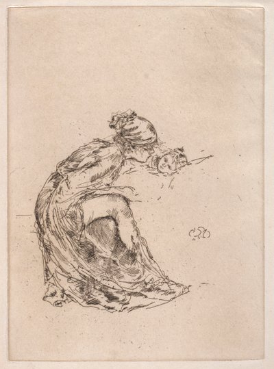 Cameo, nr. 1 mor og barn, ca. 1890-1893. av James Abbott McNeill Whistler