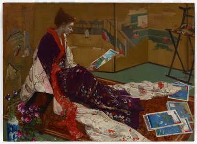 Caprice i lilla og gull: Den gylne skjermen av James Abbott McNeill Whistler