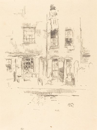 Kirkegården, 1887. av James Abbott McNeill Whistler