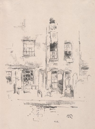 Kirkegården, 1887. av James Abbott McNeill Whistler