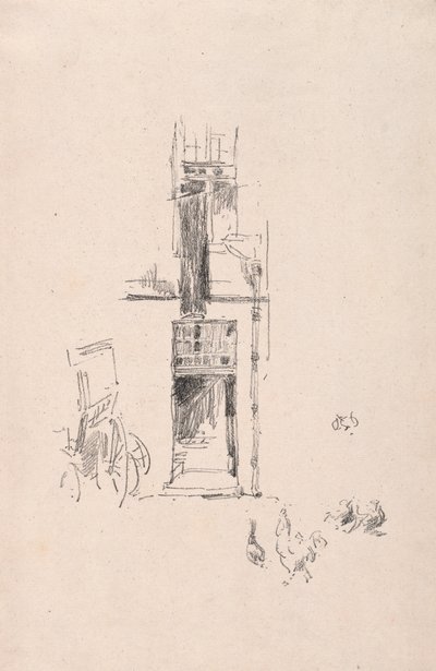 Haner og høner, Hotel Colbert, 1891. av James Abbott McNeill Whistler