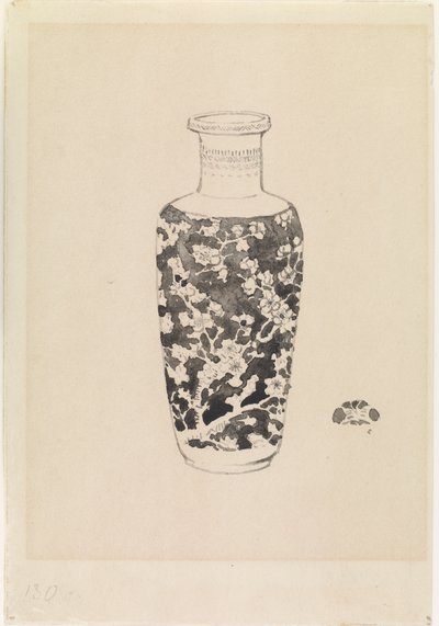 Sylindrisk vase med tykk hals, 1876. av James Abbott McNeill Whistler