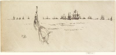 Dyppe flagget, 1887 av James Abbott McNeill Whistler