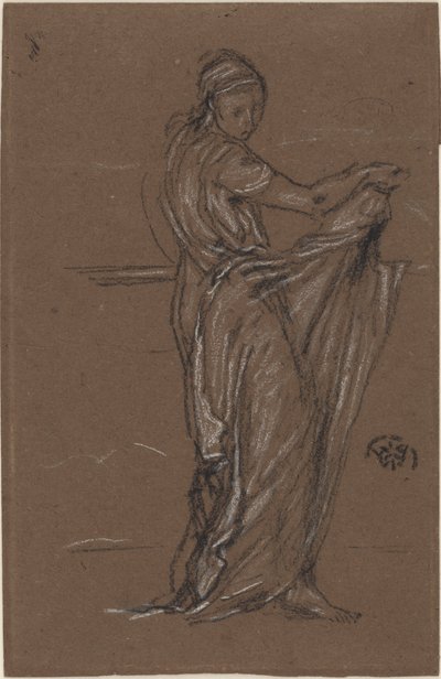 Drapert kvinneskikkelse, 1870-1873. av James Abbott McNeill Whistler