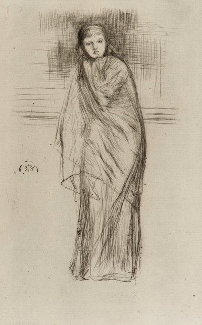 Drapert modell, 1870. av James Abbott McNeill Whistler