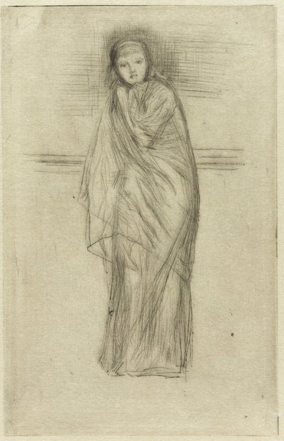 Drapert modell, 1870. av James Abbott McNeill Whistler