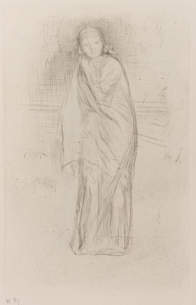 Drapert modell, 1870. av James Abbott McNeill Whistler