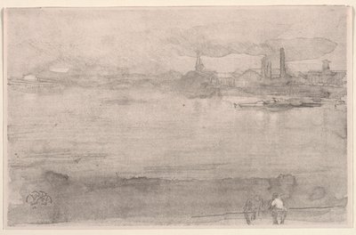 Tidlig morgen: Themsen ved Battersea, London, 1878. av James Abbott McNeill Whistler