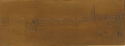 Etseplate: Old Westminster Bridge, 1859. av James Abbott McNeill Whistler