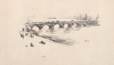 Kveld, Little Waterloo Bridge, 1896. av James Abbott McNeill Whistler