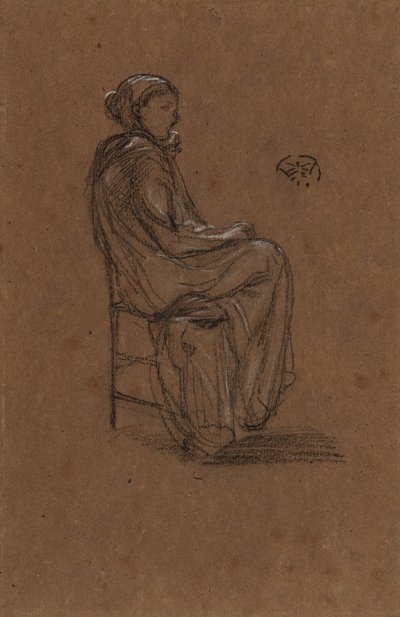 Kvinnefigur, sittende, 1870-1873. av James Abbott McNeill Whistler
