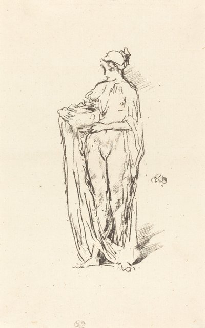 Jente med skål, 1895. av James Abbott McNeill Whistler