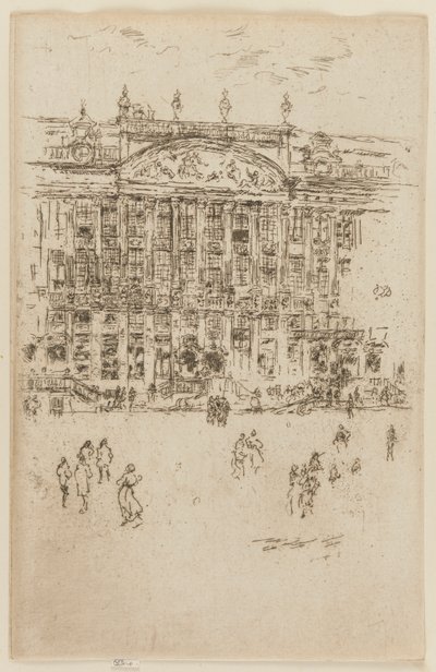 Grand' Place, Brussel, 1887. av James Abbott McNeill Whistler