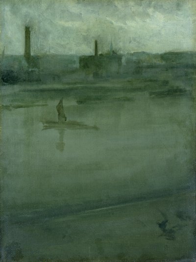 Grått og sølv: Themsen av James Abbott McNeill Whistler