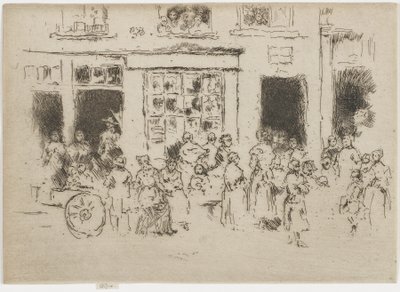 High Street, Brussel, 1887 (radering på papir) av James Abbott McNeill Whistler