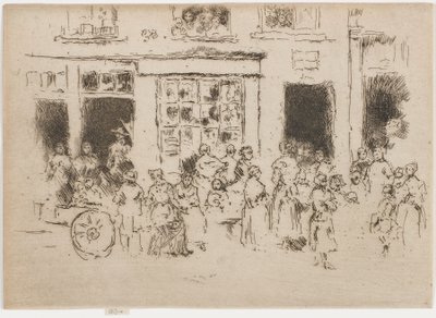 High Street, Brussel, 1887. av James Abbott McNeill Whistler
