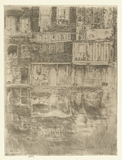 Hus i Amsterdam Square House, Amsterdam av James Abbott McNeill Whistler
