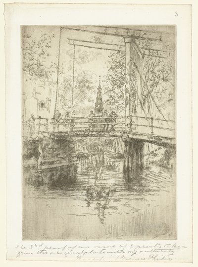 Liten vindebro i Amsterdam Lille vindebro, Amsterdam av James Abbott McNeill Whistler