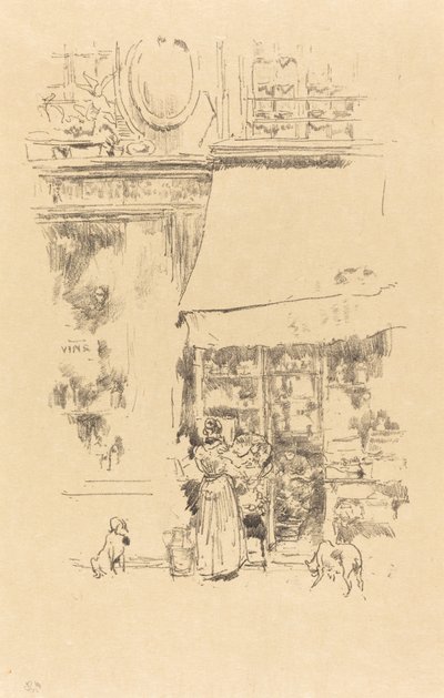 Ostemakeren i rue de Grenelle, 1894. av James Abbott McNeill Whistler