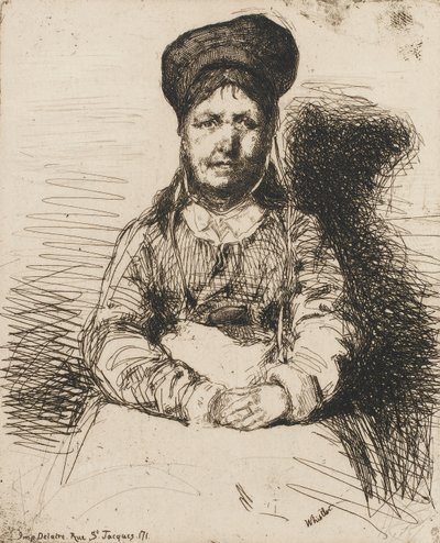 La Retameuse. En av de tolv etsningene fra naturen The French Set, 1858. av James Abbott McNeill Whistler