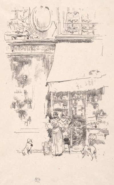 Fruktselgeren i Rue de Grenelle, 1874. av James Abbott McNeill Whistler