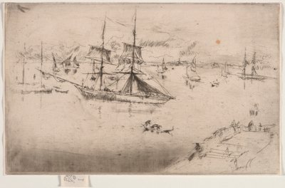 Lagune: Middag, 1886. av James Abbott McNeill Whistler