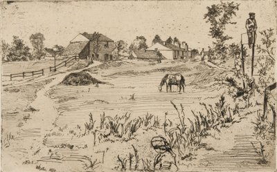 Landskap med hester, 1859. av James Abbott McNeill Whistler