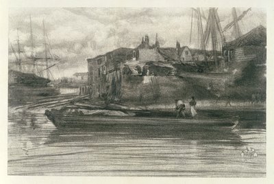 Limehouse, 1878 (lithotint) av James Abbott McNeill Whistler