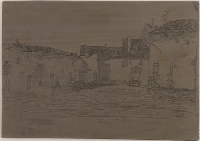 Liverdun. En av de tolv etsningene fra naturen, 1858. av James Abbott McNeill Whistler