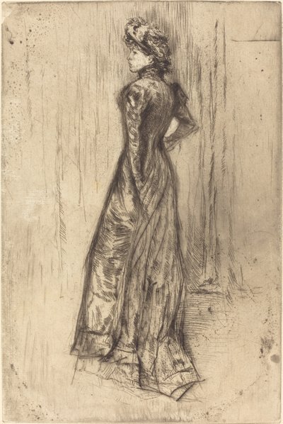 Maud, stående, ca. 1873. av James Abbott McNeill Whistler