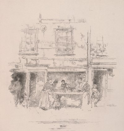 Maunders Fish Shop, Chelsea, 1890. av James Abbott McNeill Whistler