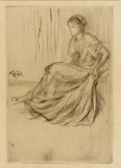 Modell sittende, 1873. av James Abbott McNeill Whistler