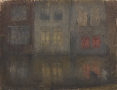 Nocturne: Black and RedBack Canal, Holland, 1882. av James Abbott McNeill Whistler